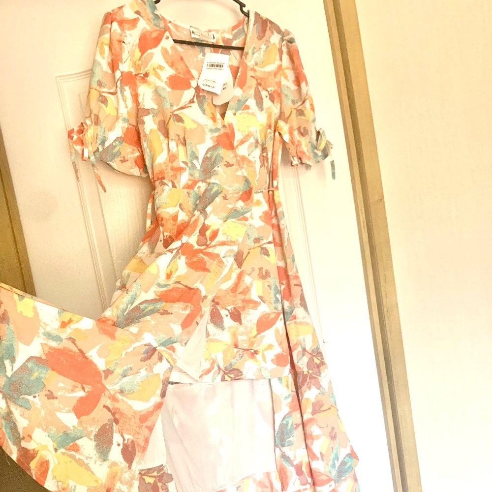 Floral wrap dress